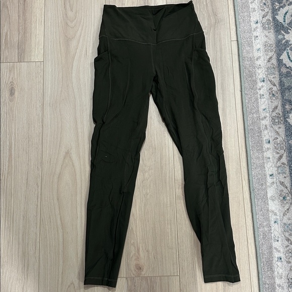 Green High-Waisted Leggings - Picture 1 of 3